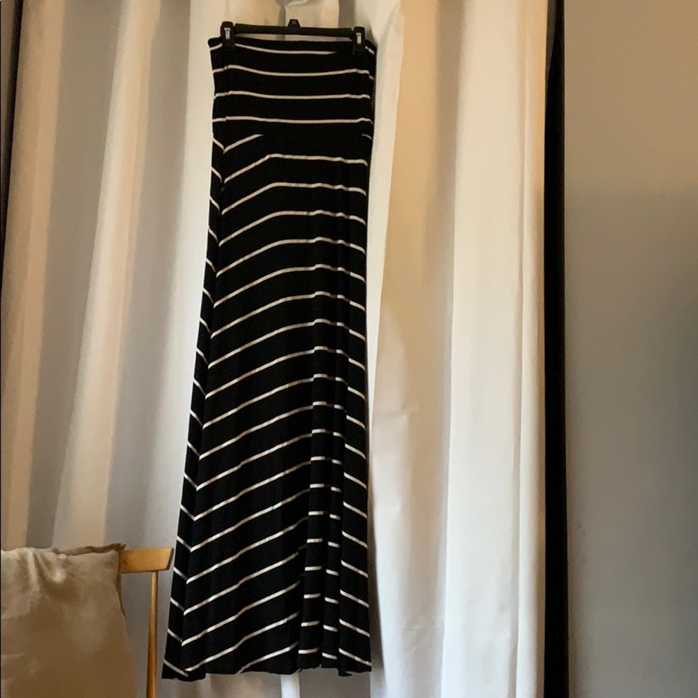Black and White Maxi Skirt
